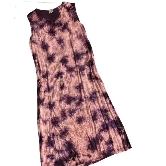 KCC Purple And Pink Tie Dye Sleeveless Dress - Picture 1 of 6